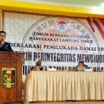 Forbes Masyarakat Lampung Timur Deklarasi Pemilukada Damai dan Anti Hoax 2020
