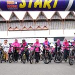 Ketua DWP Aceh bersama Perwosi Ikut Kegiatan Sepeda Santai